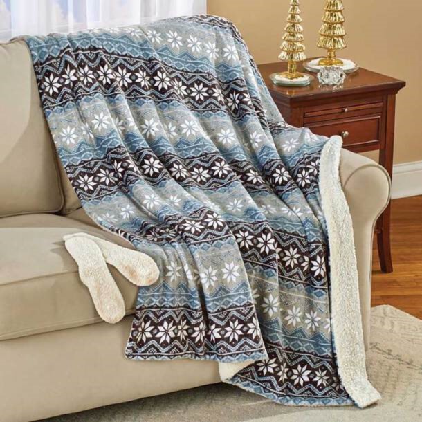 Plush Sherpa Throw Blanket